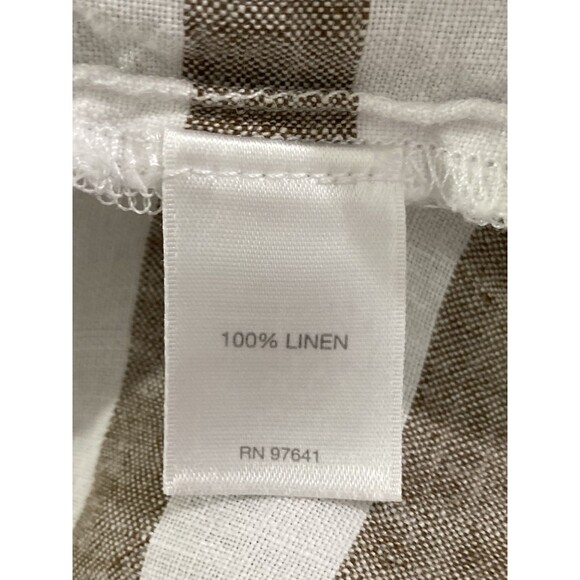 J Jill Skirt Women’s Lp Brown Stripe Love Linen Pull On Pockets Casual Bohemian - Picture 6 of 10